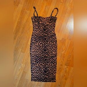 Pretty Little Things Leopard Print Bodycon Dress